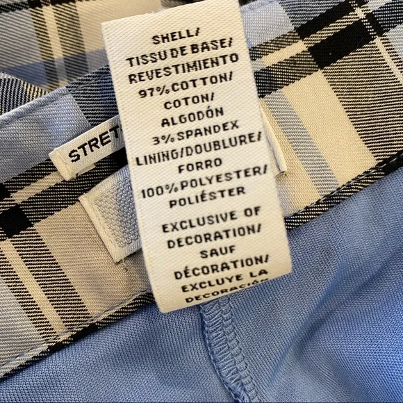 IZOD NWOT Golf Classic Blue/White/Black Plaid Skort 4 - Picture 10 of 12